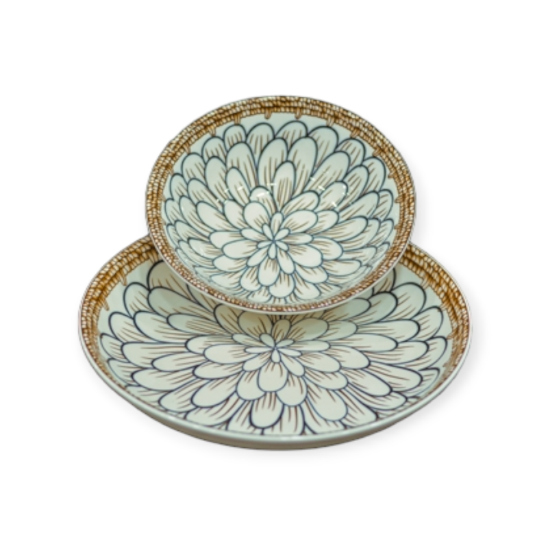 Ceramic Plate With Floral Design