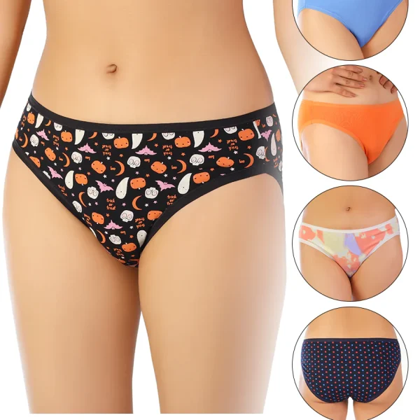 Ladies' Cotton Briefs Assorted (Pack of 5)
